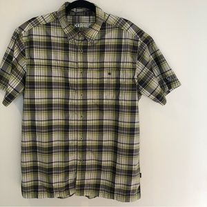 Kuhl Plaid Short Sleeve Button Down Shirt Men's Large